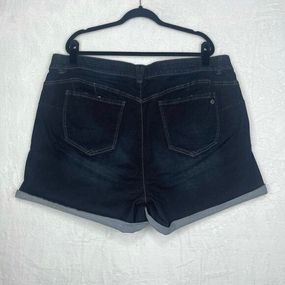 Democracy “Ab"solution Cuffed Jean Shorts 24W Two Pairs New With Tags Blue - Picture 5 of 16